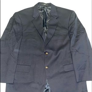 Mens Navy Blue Stafford Wool Jacket Blazer